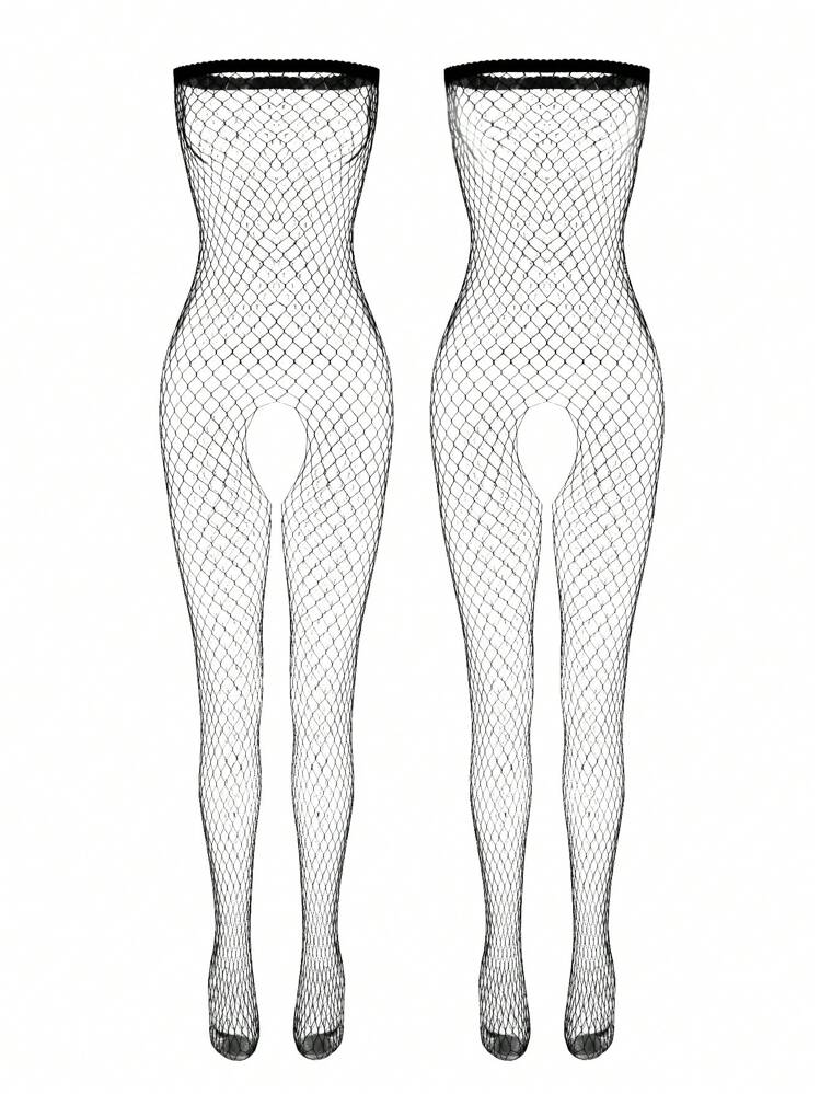 Sexy Lingerie Set, Open Crotch Sheer Bra Jumpsuit, Women Teddy And Sexy Underwear Set, Party Clubwear - Black - View 6