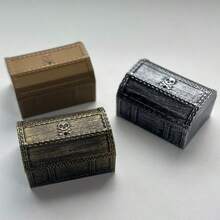 Pirate Treasure Chest Toy, Decorative Box For Bar/Party With Game Props For Treasure Hunt Game - Bronze - View 6