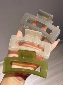 3 件/1 件果冻色 11 厘米/4.33 英寸大号轻质塑料发夹，时尚百搭高端简约优雅纯色发饰，适合日常外出、休闲、派对、通勤、度假、洗脸、沐浴、化妆、搭配衣服发爪爪夹发夹发夹发夹接发夹，学校用品，大学秋冬 - 彩色 - 查看 1