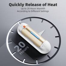 2-Pack Hand Warmer Rechargeable, Upgraded 2-In-1 5200mAh Electric Hand Warmers, Portable USB Reusable Handwarmer, For Outdoor Camping, Skiing, Hunting, Golf, Gift - White