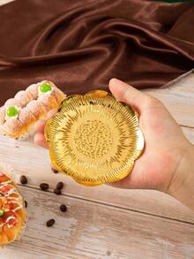 1 pezzo Vassoio Espositore Per La Conservazione In Metallo Oro, Opera D'arte A Forma Di Foglia Di Loto Per La Decorazione Della Casa E Miglioramento Della Felicità (Set Di 6 Vassoi) - Multicolore - Visualizzare 4