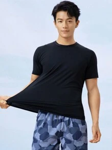 361degree 361 Active/Sports/Beach Top For Men,Elastic,Mesh Fabric,Quick Dry,Swimming,Gym,Daily Wearing,One Or Two Size Larger Is More Recommended - Black - View 2