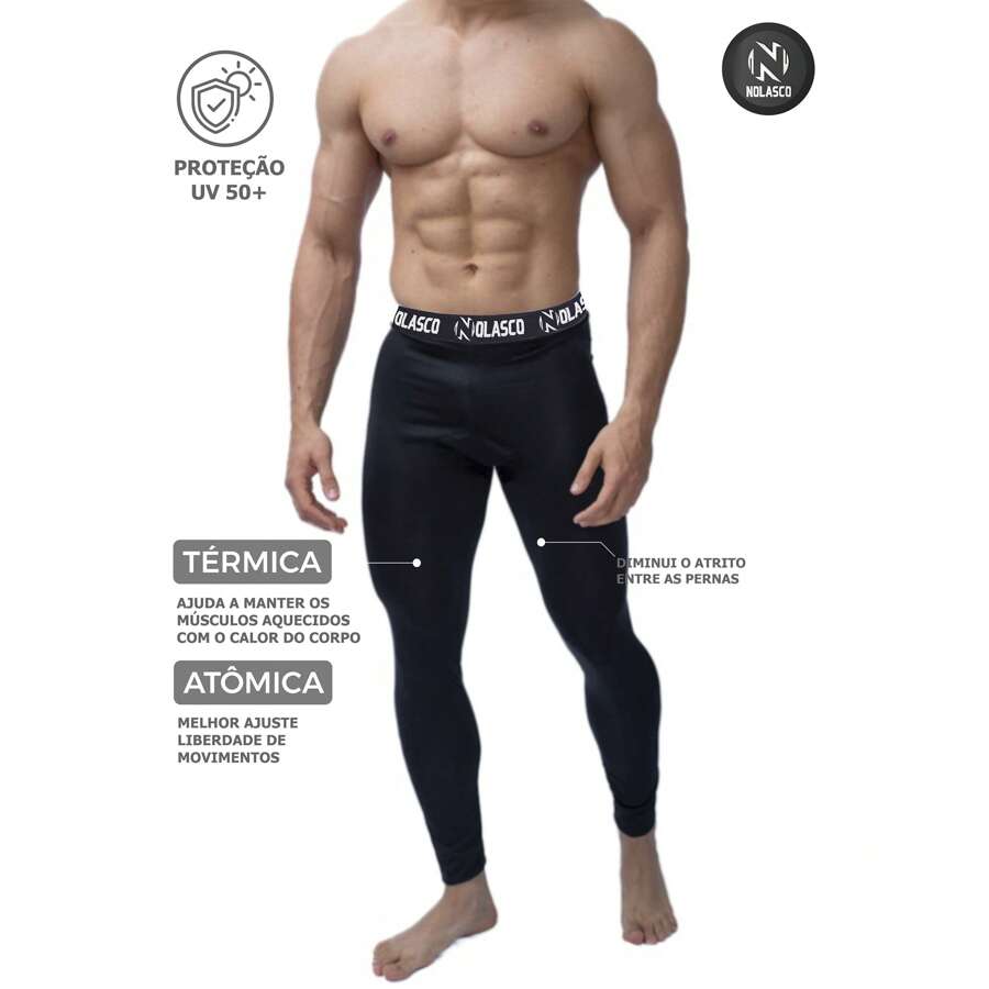 Men Thermal Underwear Bottoms - 黑色 - 查看 1
