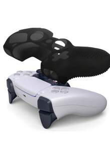 1pc PS5 Controller Silicone Gaming Protective Cover, Sweatproof Scratch-Resistant Dustproof, Enhance Game Control Feel - Yellow - View 3