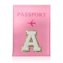 Neues Reisepass Cover Aus Pu Leder, Kartenhalter Für Frauen Und Männer, Reisepass Tasche Mit Marmor Stil Und Initiale, Reisepass Schutzhülle Mit Kartenhalter Und Rfid Für Reisen, Bankkarte Und Id Abdeckung, Brieftasche Für Reisezubehör - Pink - Übersicht 16