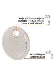 Calibrador redondo para bujías, Truper CAL-R - Plateado - Ver 2