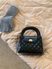 New Fashionable Versatile Quilted Embroidery Thread Shoulder Chain Bag, Perfect For Commuting, Dating Or Carrying As Handbag