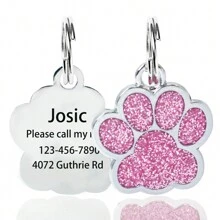 1pc Personalized Engraved Dog Tags For Pets, Custom Dog Tag With Name And Text For Dog Collar, Stainless Steel Bone Dog ID Tag For Puppy And Small Dogs - Multicolor - View 9
