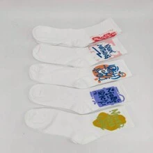 5 Pares de calcetines medianos intercambiables para mujer, versátiles calcetines largos tipo tubo blancos para deportes, aptos para primavera y otoño