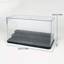 Small Particle Building Blocks Display Box, Clear Collectible Storage Case For Toy Models And Figures, Three-Tier Showcase - Multicolor - View 7