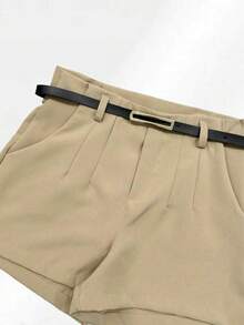 Women Shorts - Màu be - Xem 4