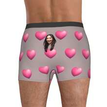Ropa interior personalizada y divertida para hombre, novio o esposo - Calzoncillos tipo bóxer con foto personal como regalo del Día de San Valentín para él