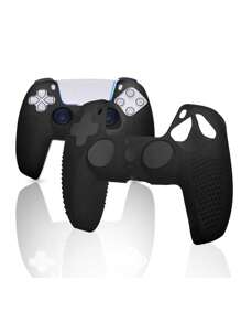 1pc PS5 Controller Silicone Gaming Protective Cover, Sweatproof Scratch-Resistant Dustproof, Enhance Game Control Feel - Yellow - View 2