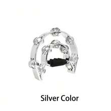 1pc Adult Plastic Percussion Rattle Drum, Double Row Handle Rattle Drum, Musical Instrument Rattle Drum, Rhythm Instrument, Handheld Percussion Drum, Party Supplies, Rattle Drum Tassel, Adult Instrument, Percussion Rattle Drum, Remo Rattle Drum, White Drum - Multicolor - View 17