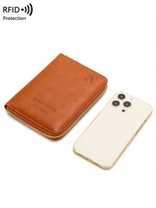 CHARM INFINITE RFID Chặn Hộ Chiếu Bao Đựng Thẻ Có Khe Cắm Thẻ, Chữ PU Màu Trơn & Họa Tiết Máy Bay Kẹp Hộ Chiếu Di Động Kẹp Vé Túi Đựng Thẻ Ngân Hàng Đa Năng Có Dây Kéo Điện Thoại Di Động Du Lịch Ví Hộ Chiếu Cho Nam Và Nữ, Dành Cho Du Lịch Chuyến Bay Đi Nước Ngoài Cho Doanh Nghiệp, Hộ Chiếu Hộp Đựng Hộ Chiếu Túi Đựng Hộ Chiếu Phụ Kiện Du Lịch Trở Lại Trường Đồ Phụ Kiện Kỳ Nghỉ - màu nâu - Xem 11
