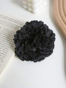 1PC Women's Spring/Summer Multi Functional Peony Head Flower Side Clip Dance Accessories Bohemian Simulated Flower Hair Clip Suitable For Vacation Photography