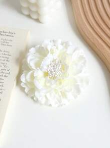 1PC Women's Spring/Summer Multi Functional Peony Head Flower Side Clip Dance Accessories Bohemian Simulated Flower Hair Clip Suitable For Vacation Photography