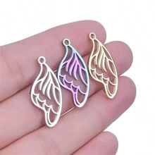 5 szt. Prosty styl hip-hopowy Wisior ze stali nierdzewnej 304 w kształcie serca i cierni DIY Akcesoria do wyrobu biżuterii, platerowany próżniowo 18K, na bransoletki, naszyjniki, kolczyki