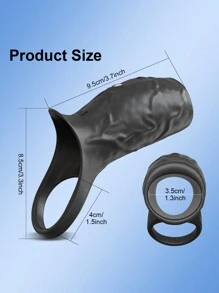 Funda vibratoria para pene, anillo para el pene - Juguetes sexuales para adultos en pareja, anillo vibrador para placer en el pene, extensor del pene para estimulación del pene, los testículos y el punto G, juguete sexual para hombres y parejas, para la erección