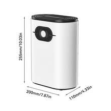 Deumidificatore per Camera da Letto Domestico, Deumidificatore Silenzioso, Adatto per Cantina, Bagno, Camera da Letto, Stanza Grande, Capacità del Serbatoio dell'Acqua 1200 ml, con Tubo di Scarico - Bianco - Visualizzare 8