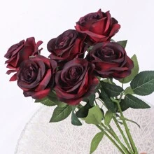 6入組人造玫瑰 - 金色 - 查看 11