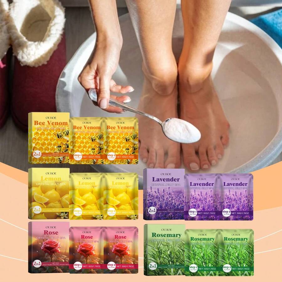 OUHOE腳部去角質水晶泥系列，軟化腳趾周邊，滋潤更新肌膚，改善粗糙度 - 彩色 - 查看 1