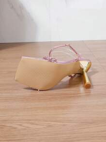 Women's Stylish Elegant 2025 High Heel Strap Sandals - 粉色 - 查看 4