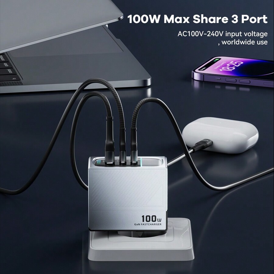 ASOMETECH 100W GaN Charger QC4.0 PD 67W 65W PPS LED Display Portable ...