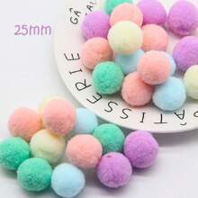 Macaron Mix Pompoms Fur Balls Fluffy Soft Pom Pom 10/15/20/25/30mm Multicolor Pompones Fur Ball High-Elastic PomPom Creative Craft Supplies