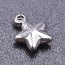 5 szt. Prosty styl hip-hopowy Wisior ze stali nierdzewnej 304 w kształcie serca i cierni DIY Akcesoria do wyrobu biżuterii, platerowany próżniowo 18K, na bransoletki, naszyjniki, kolczyki