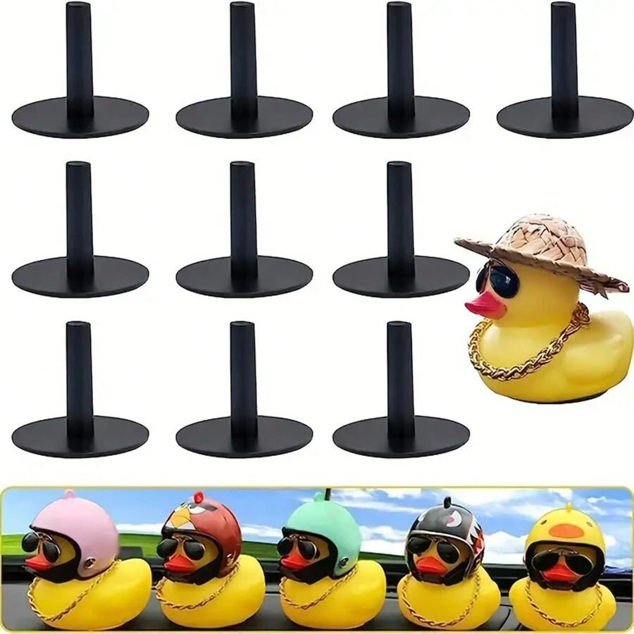 10pcs Dashboard Duck Holders - Secure Rubber Mounts With Adhesive Backing For Easy Installation - Display Accessories For Enthusiasts - Multicolor - View 1
