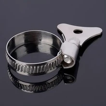 Adjustable Metal Pipe Clamp, Faucet Hose Universal Fixing Clip - Silver - View 6