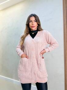 Women Cardigans - 粉色 - 查看 1