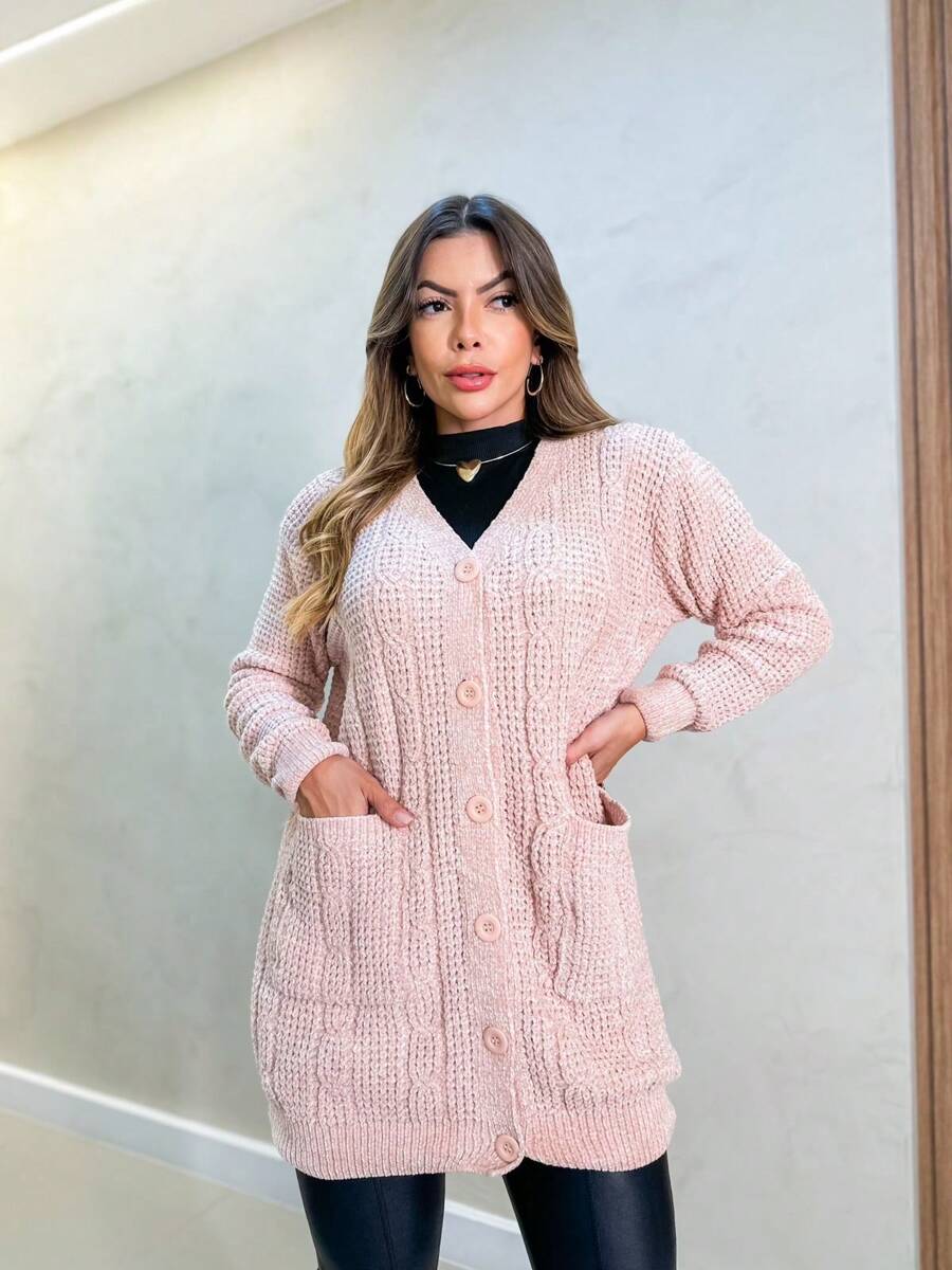 Women Cardigans - 粉色 - 查看 1