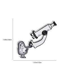 1 chiếc ghim cài áo hình kính hiển vi phòng thí nghiệm ngộ nghĩnh, phụ kiện dây đeo áo, huy hiệu ba lô, quà tặng tốt nghiệp ngành Sinh học cho nam và nữ. - A3-P149 - Xem 4