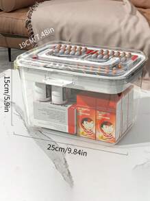 1 Hộp Bảo Quản Thuốc Gia Đình Di Động, Bộ Dụng Cụ Sơ Cứu Thú Cưng Trong Suốt Dung Tích Lớn, Hộp Đựng Thuốc Cấp Cứu Y Tế - Nhiều màu - Xem 6