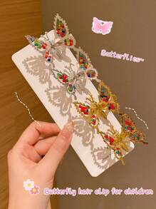 2pcs Colored Bow Knot Hair Clips, Suitable For Daily Use