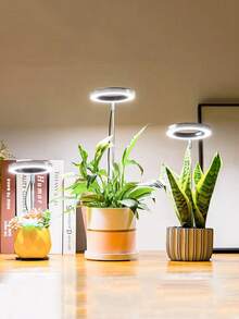 1pc LED Plant Grow Light, Indoor Full Spectrum Plant Lamp For Succulent Plants And Small Plants, Adjustable Brightness & Height With Auto Timer, USB Powered - 3 Colors - View 1