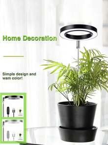 1pc LED Plant Grow Light, Indoor Full Spectrum Plant Lamp For Succulent Plants And Small Plants, Adjustable Brightness & Height With Auto Timer, USB Powered - 3 Colors - View 3