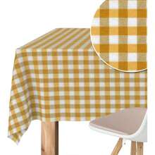 Ecommerc3 Stain-Resistant Tablecloth For Rectangular Table Size From 100x140 Cm To 300x140cm - Tablecloth Extra Soft And Waterproof Touch 100% Made In Spain - Dorado - Ver 3