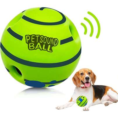1PC Of Large Wobble Dog Toys Ball,Shake Make Fun Giggle Sound, Squeaky Dog Toys Ball, Chewing Ball For Training Teeth Cleaning Herding Balls Indoor Outdoor Dog Gifts For Medium Large Dogs