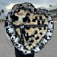 10 pièces/20 pièces par pack Papier d'emballage le plus récent à l'impression de vache, imperméable, joli, charmant, papier d'emballage floral pour bouquet, emballage cadeau