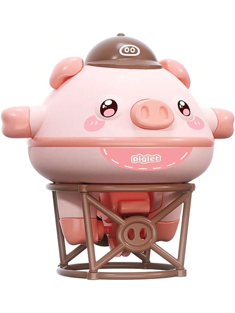 Đồ chơi xe đạp một bánh đi trên dây mới lạ, Heo con cân bằng Roly-Poly, Đi trên dây cho lợn, Xe quay con quay hồi chuyển bằng đầu ngón tay, Robot cân bằng chống trọng lực đi trên dây, Con quay hồi chuyển (Hồng) - Nhiều màu - Xem 1