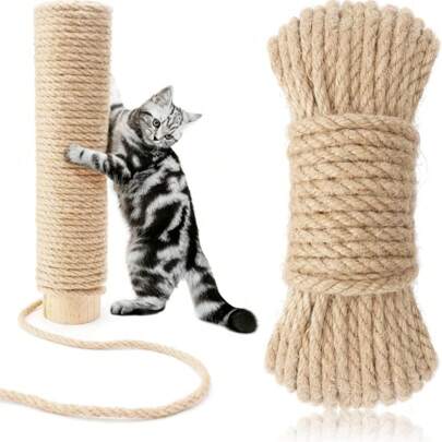 4/6mm *10m/32.8FT,Cat Scratching Post Twine, Gardening Lanyard , For DIY Crafts, Gardening, Bundling, Home Decor, Cat Scratching Post