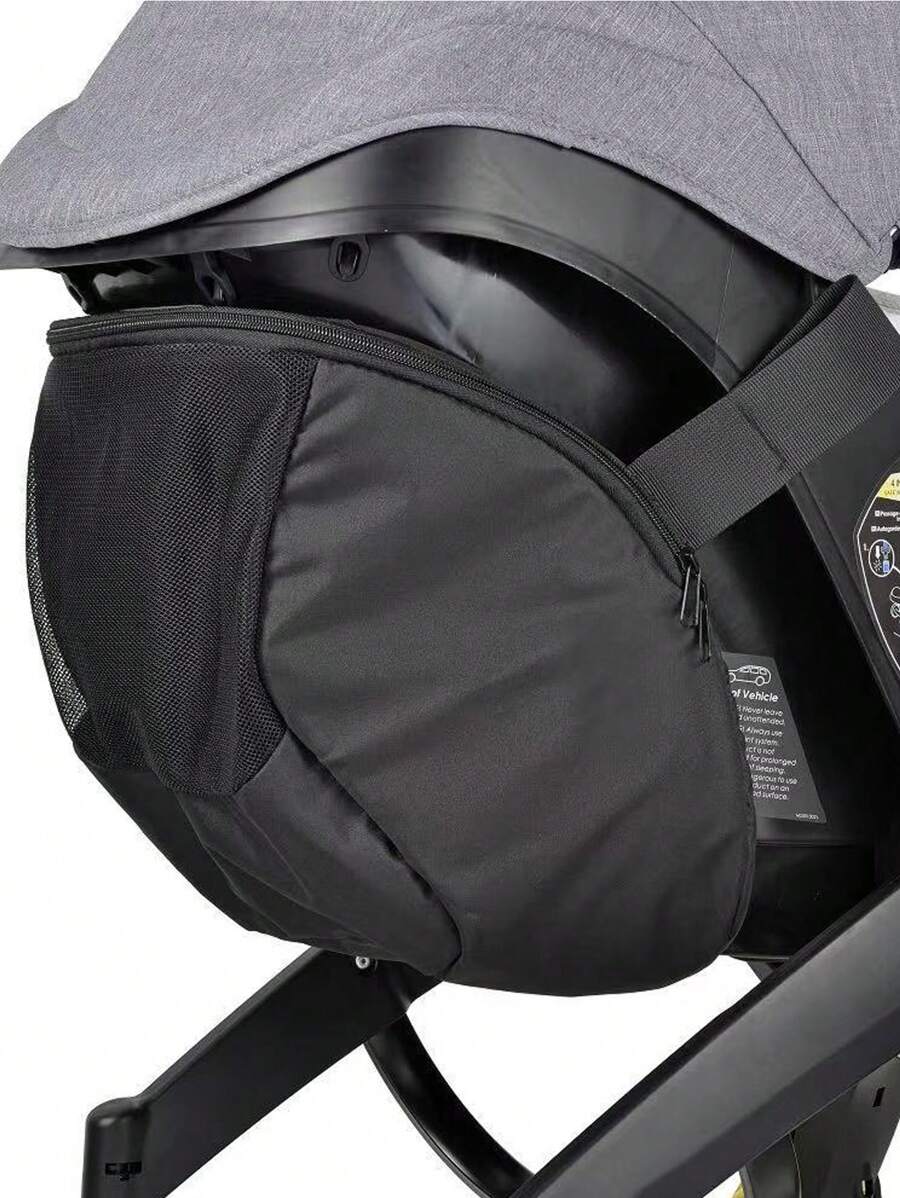 1 件婴儿推车储物袋，超大容量背包，配有可调节肩带，与 Doona 汽车座椅婴儿车兼容 - 黑色 - 查看 1