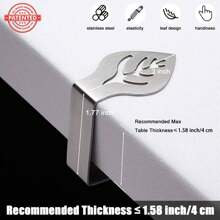 4/10 件装桌布夹叶形野餐桌布夹户外大号重型不锈钢装饰盖夹适用于派对婚礼餐厅露营房车配件 - 彩色 - 查看 6