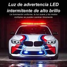 TBMX Barra Torreta Estrobo Par Luces Código Policia 24 PuLG 40w - Azul y blanco - Ver 3