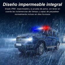 TBMX Barra Torreta Estrobo Par Luces Código Policia 24 PuLG 40w - Azul y blanco - Ver 5