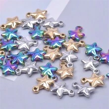 5 szt. Prosty styl hip-hopowy Wisior ze stali nierdzewnej 304 w kształcie serca i cierni DIY Akcesoria do wyrobu biżuterii, platerowany próżniowo 18K, na bransoletki, naszyjniki, kolczyki