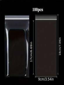 50/100 Chiếc Túi Điện Thoại Tự Hàn Dày-Trong Suốt, Chống Bụi & Chống Nước Với Khả Năng Tương Thích Với Màn Hình Cảm Ứng - Nhiều màu - Xem 2